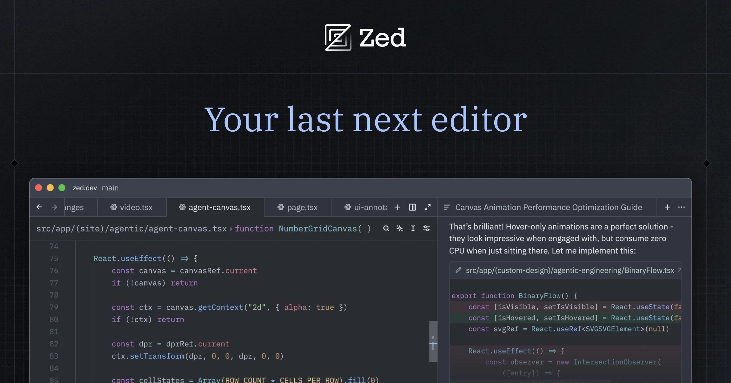 Zed preview